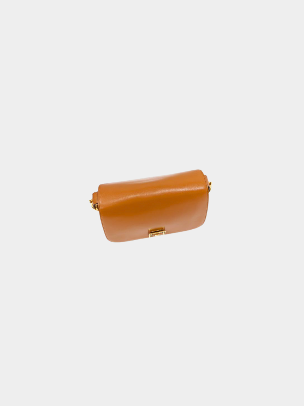 Celine 2000s Brown Triomphe Leather Shoulder Bag