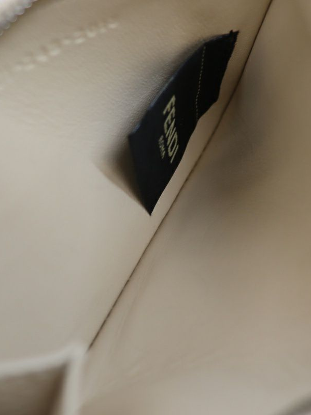 Fendi 2010s Ivory Leather Peekaboo Fragment Case