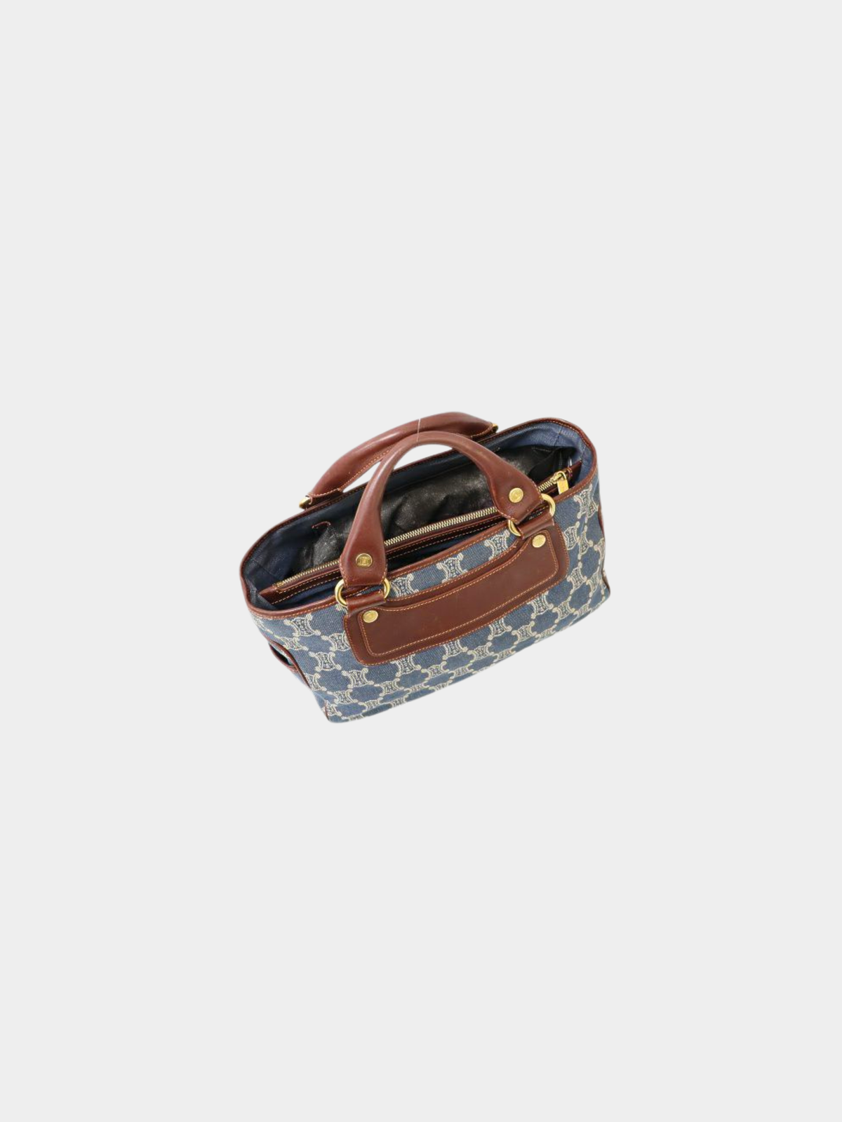 Celine 2000s Blue Denim Leather Macadam Boogie Bag