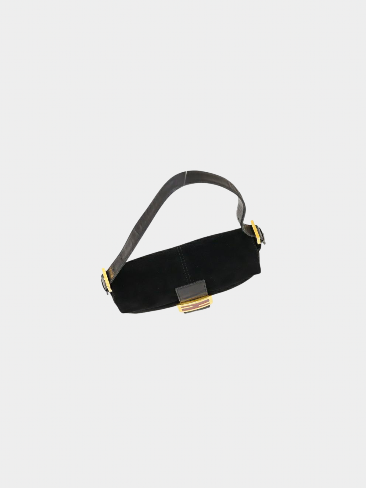 Fendi 2000s Black Suede Mama Baguette