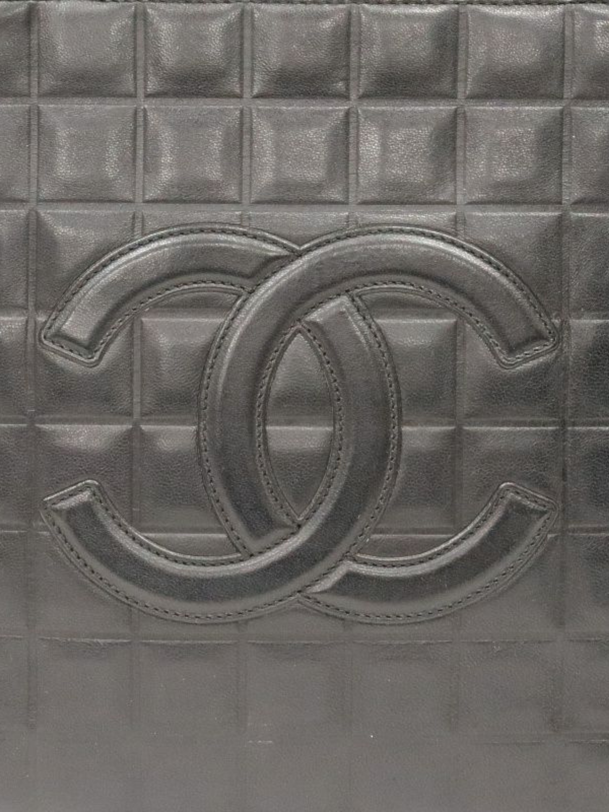 Chanel 2001–2002 Black Leather Chocolate Bar Handbag