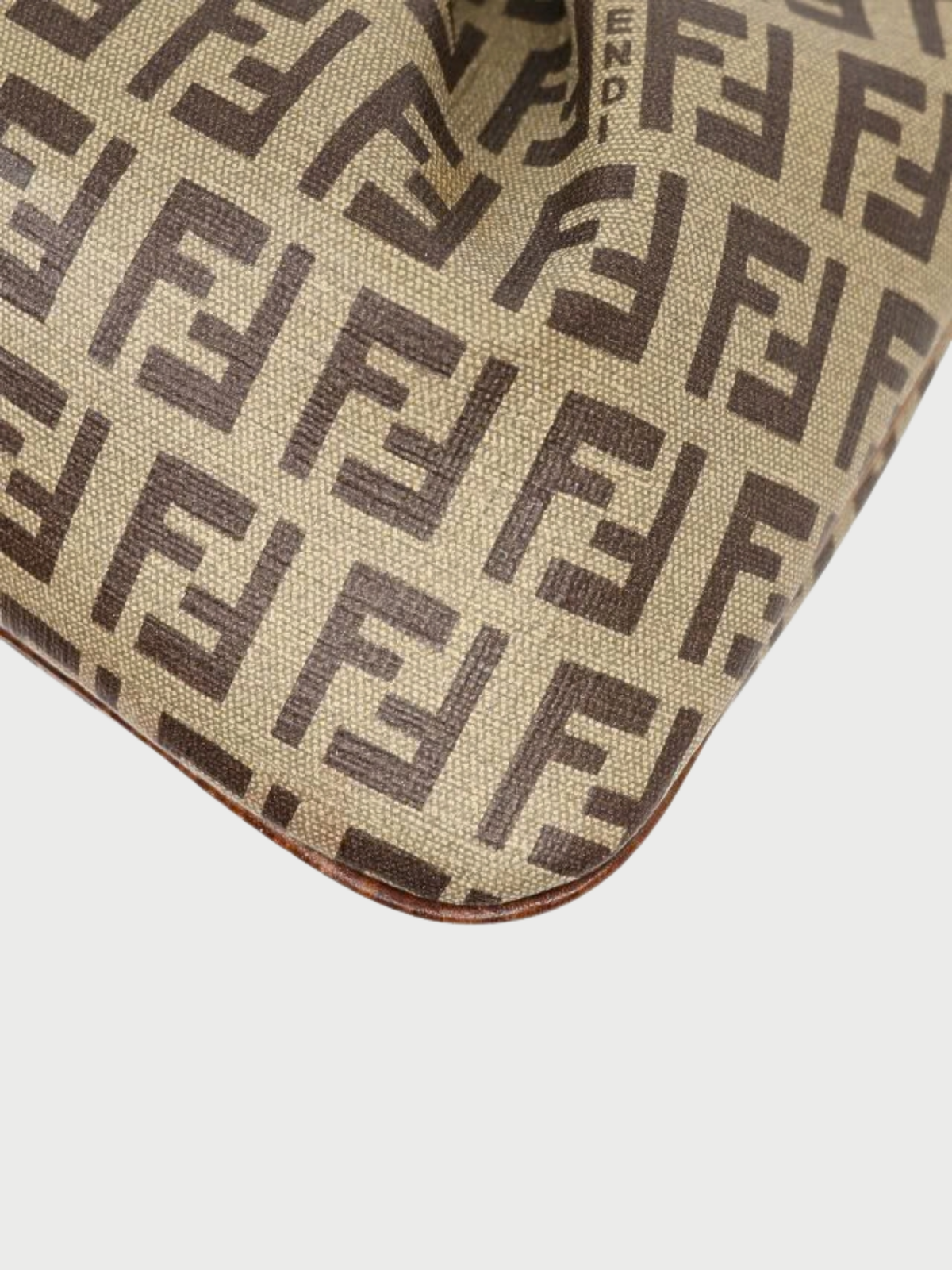 Fendi 2008 Beige Brown Zucchino Pochette