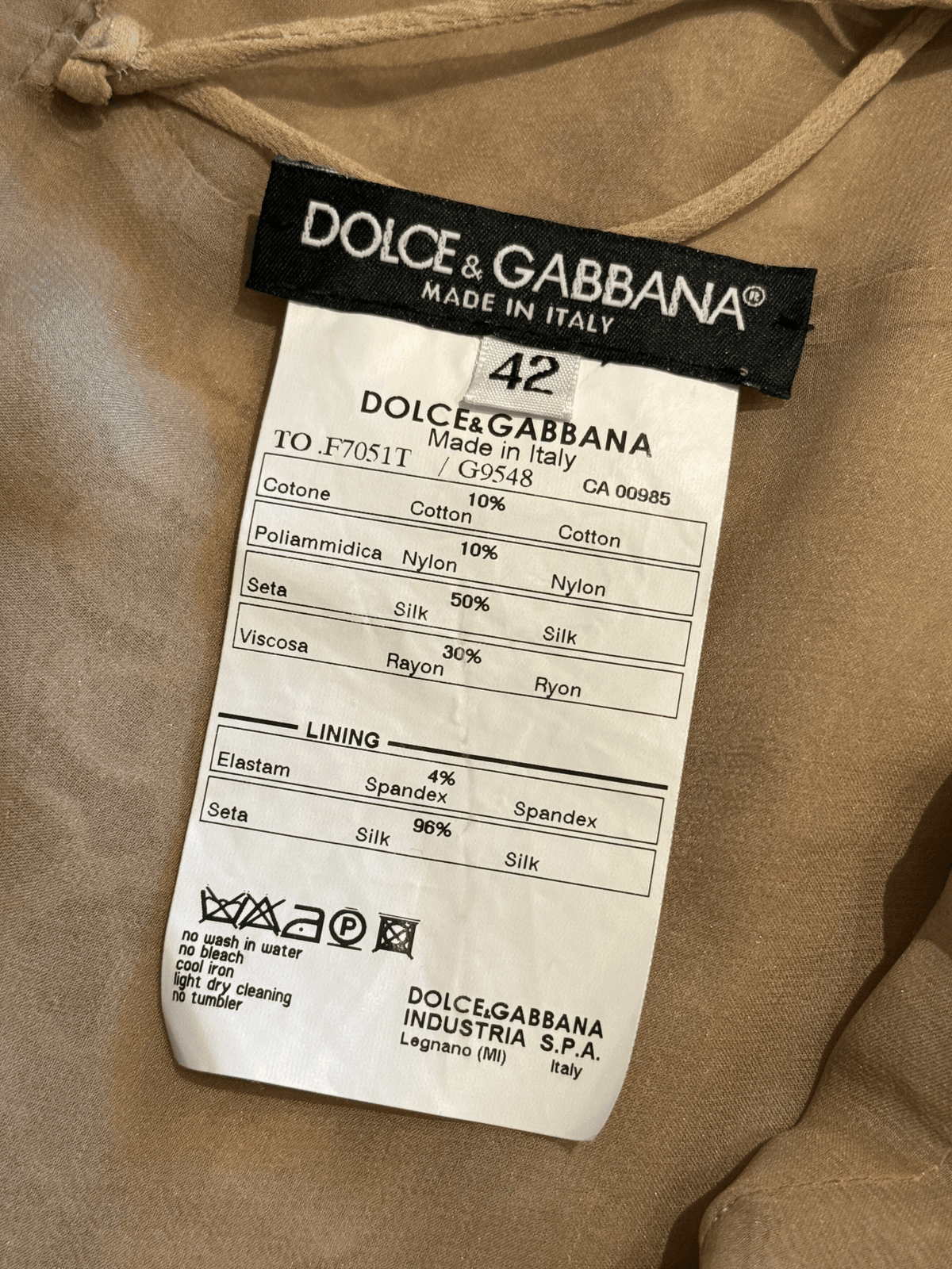 Dolce and Gabbana 2000s Light Beige Lace Cami Top