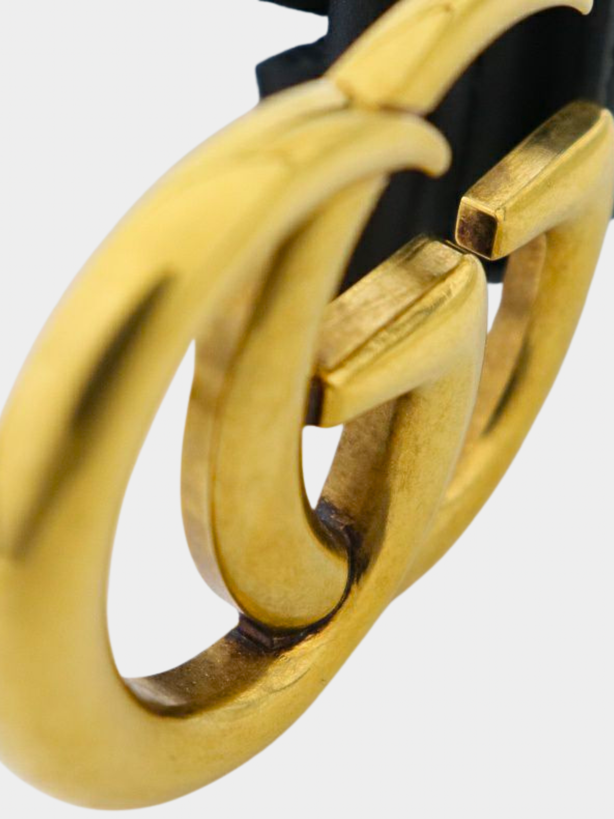 Gucci 2010s Black Silver GG Marmont Leather Belt