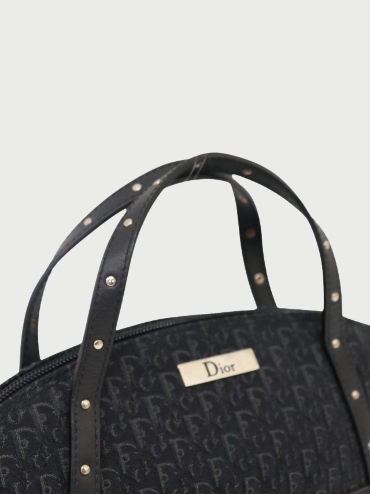 Christian Dior 2000s Black Trotter Canvas Mini Handbag