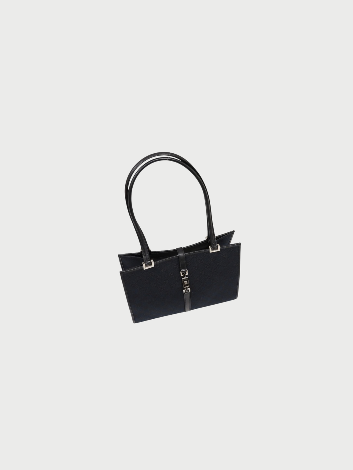 Gucci 1990s Black GG Canvas Jackie Handbag
