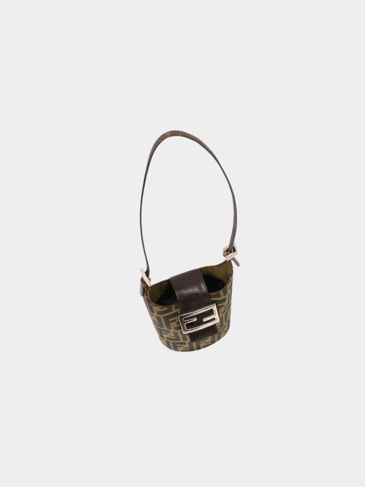 Fendi 2000s Brown Zucca Mini One-Shoulder Bag