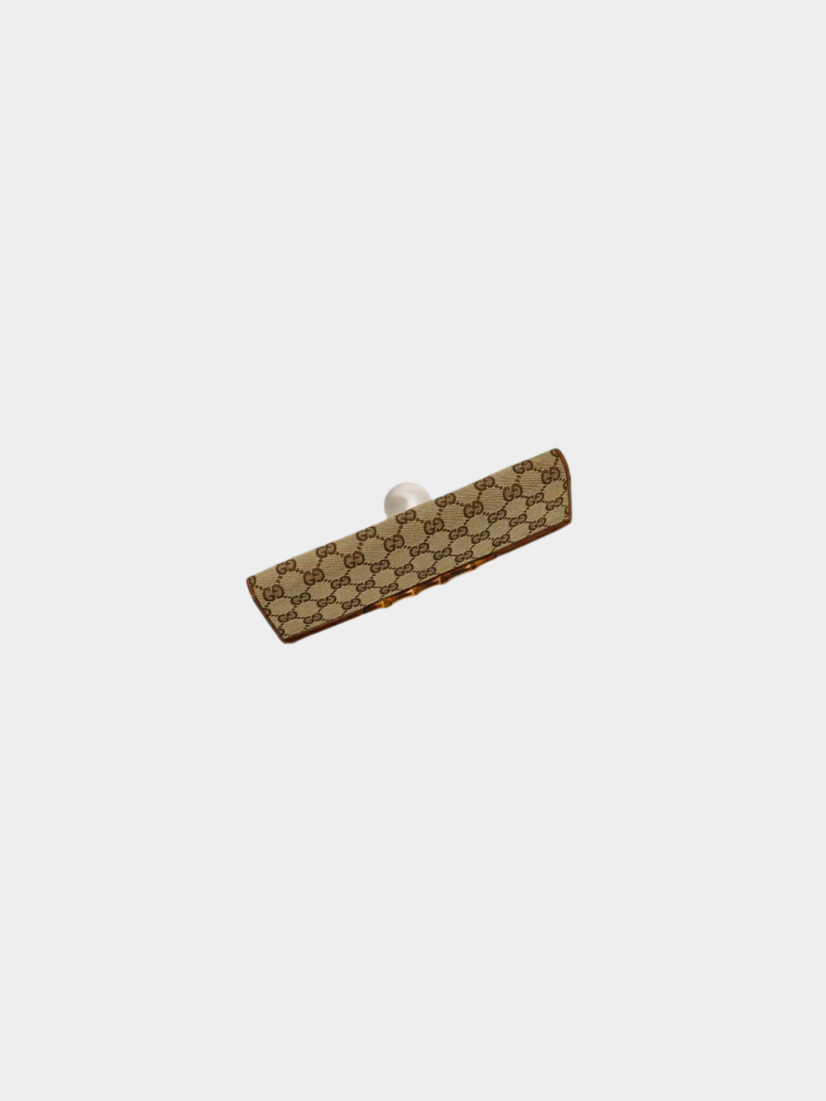 Gucci 2000s Beige Brown GG Bamboo Shoulder Bag