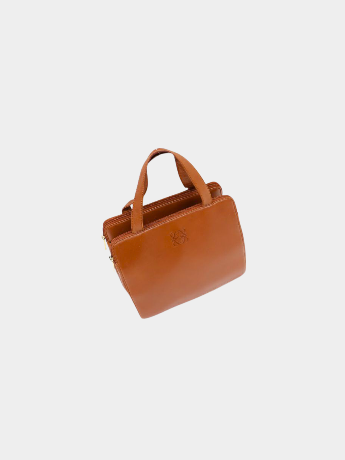 Loewe 2000s Brown Leather Anagram Handbag