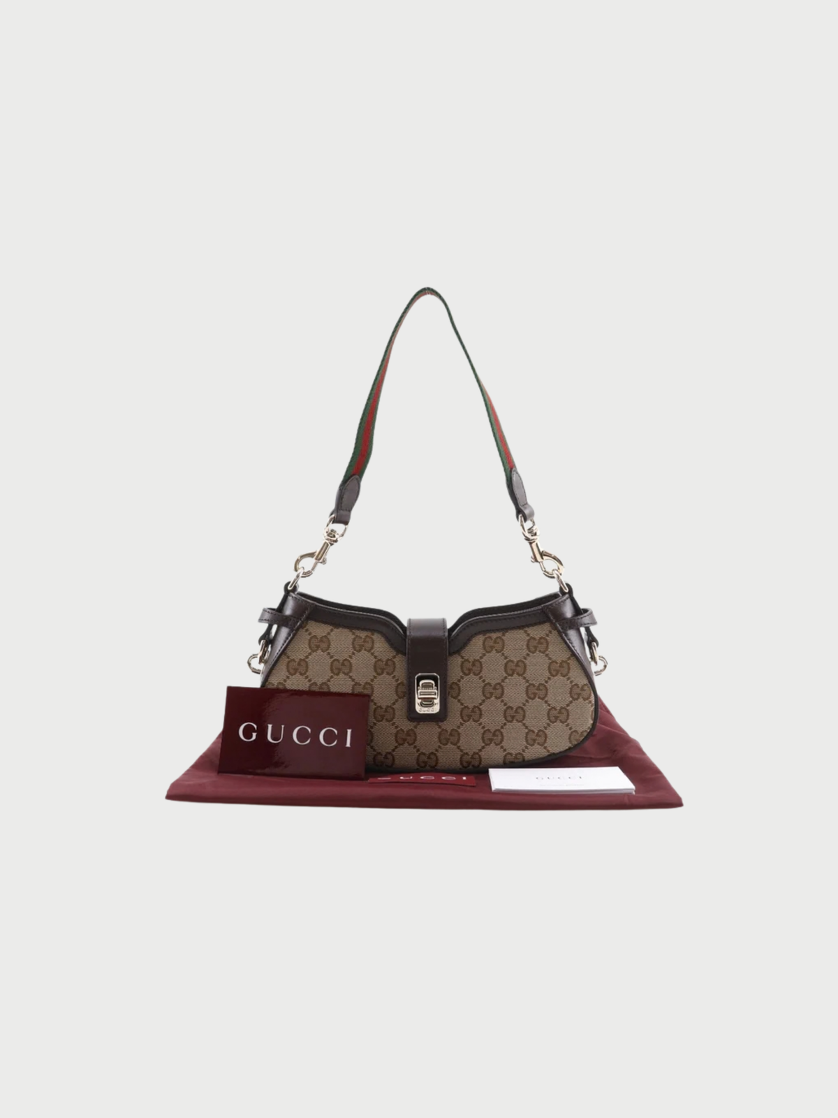 Gucci 2020s Brown GG Canvas Moonside Shoulder Bag