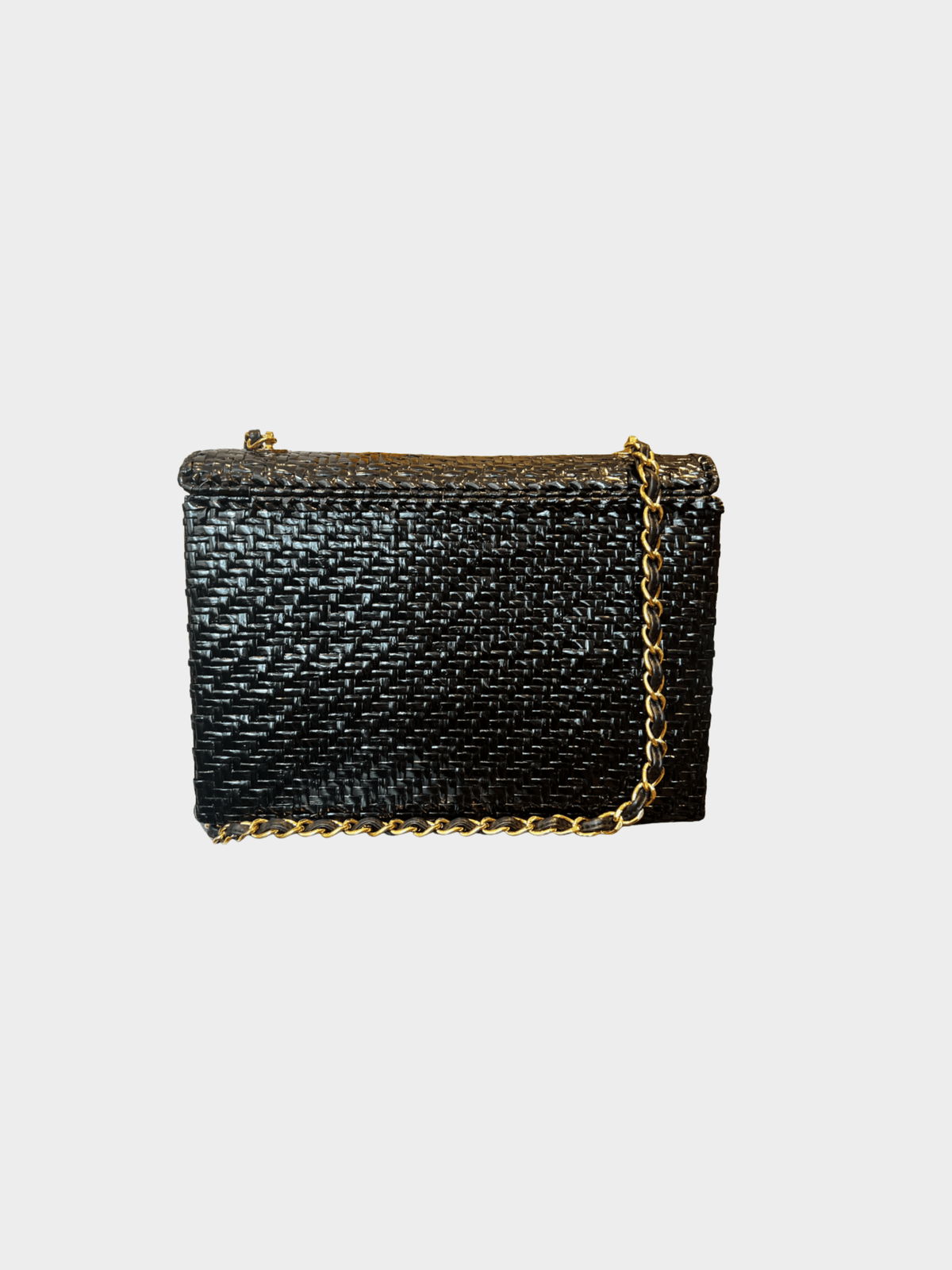 Chanel 2000-2002 Black Wicker Flap Bag