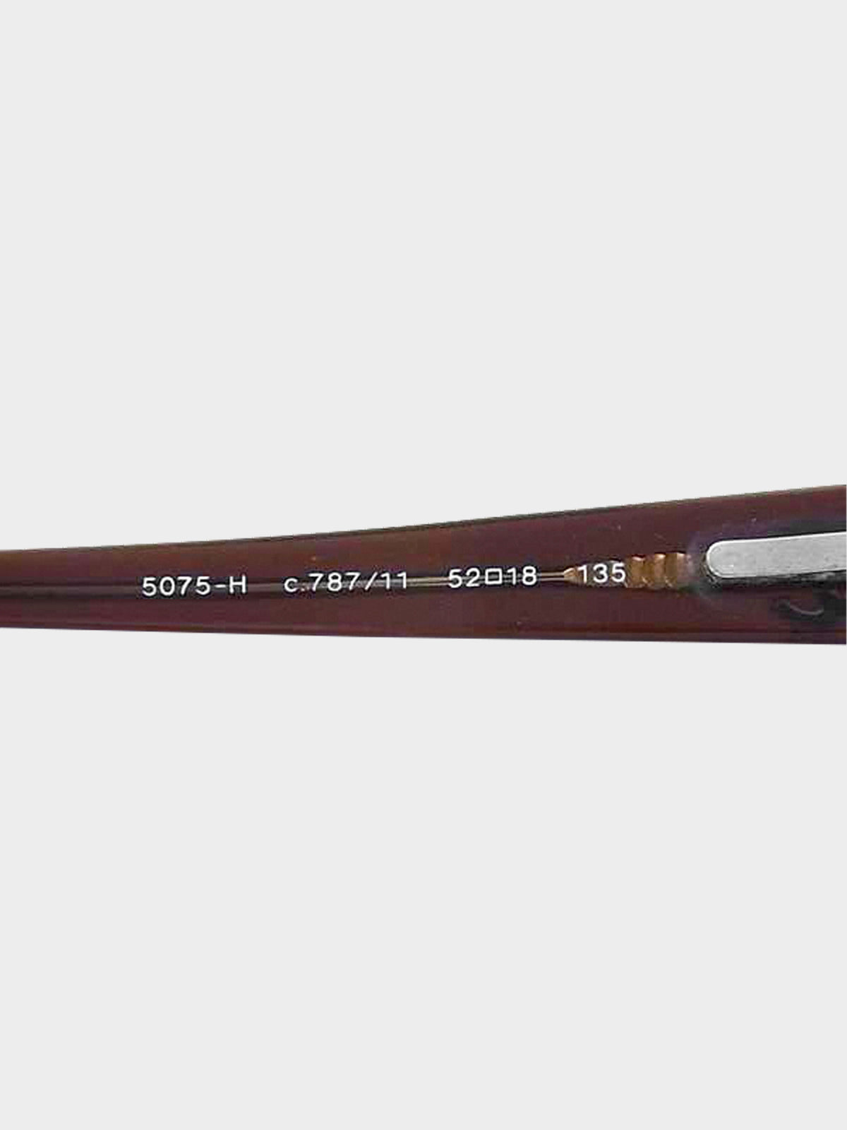 Chanel 1990s Brown Narrow CC Oval Sunglasses