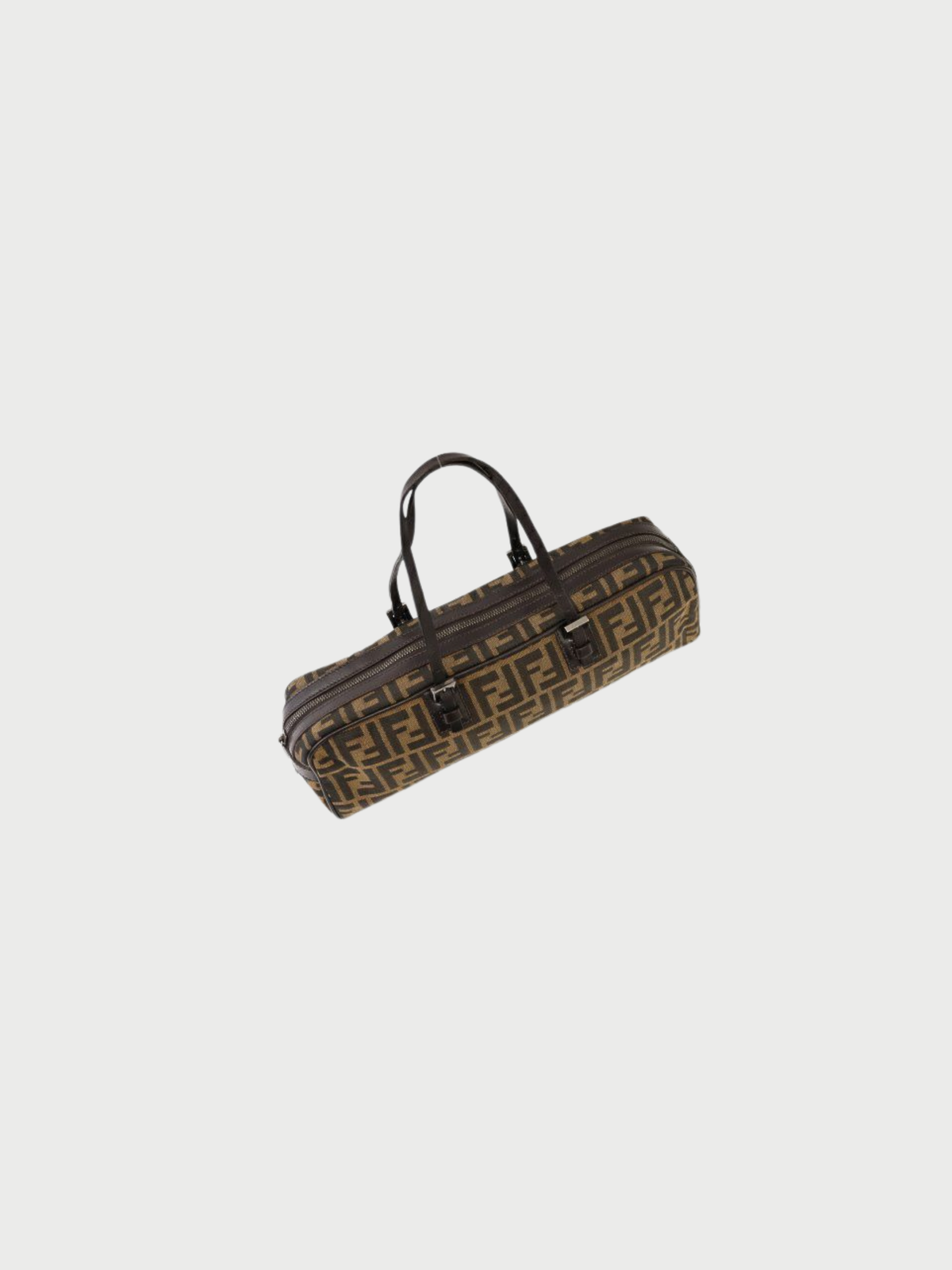Fendi 2000s Brown Canvas Leather Zucca Handbag