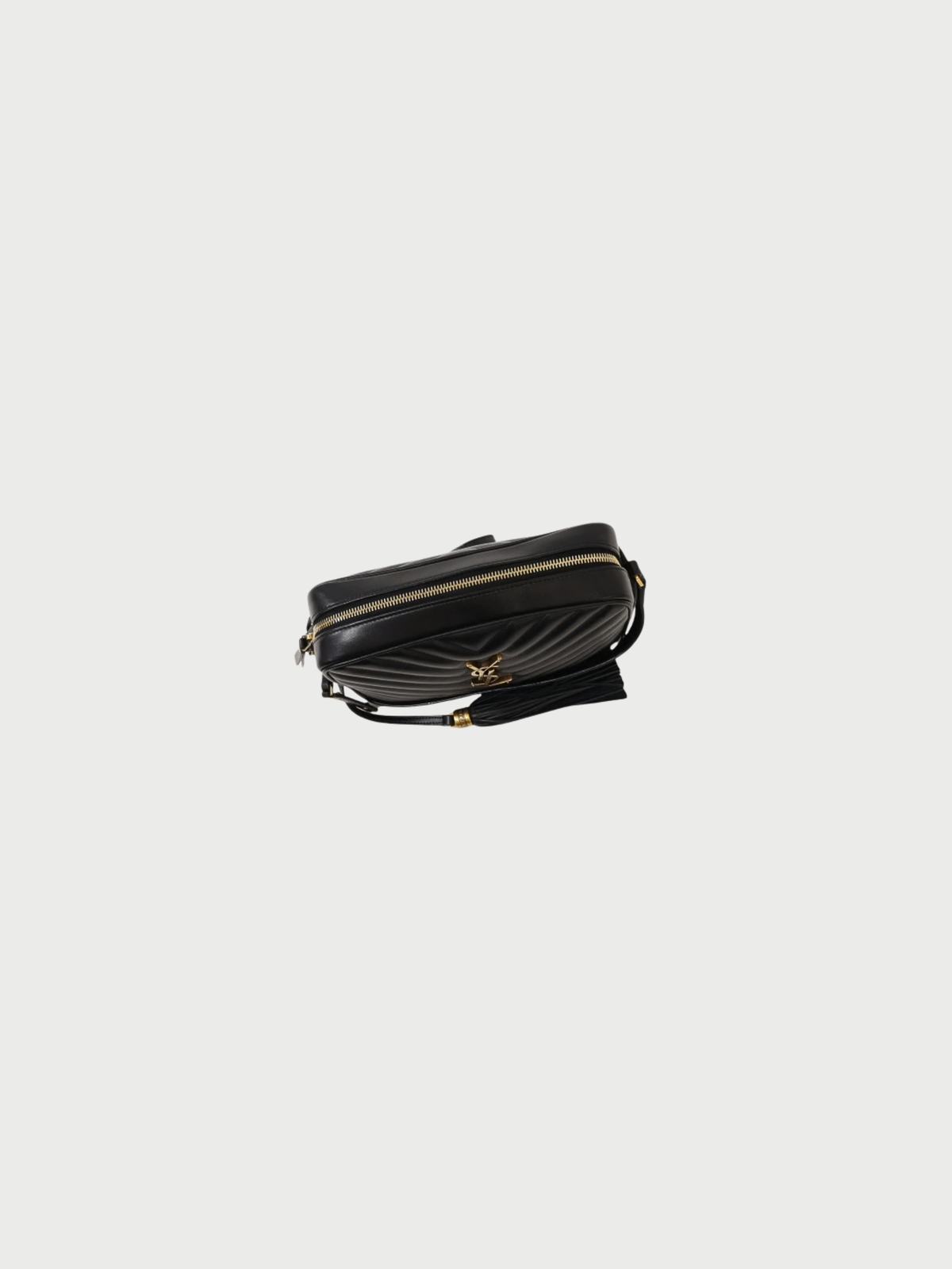 Yves Saint Laurent Paris 2010s Black Leather Lou Camera Bag