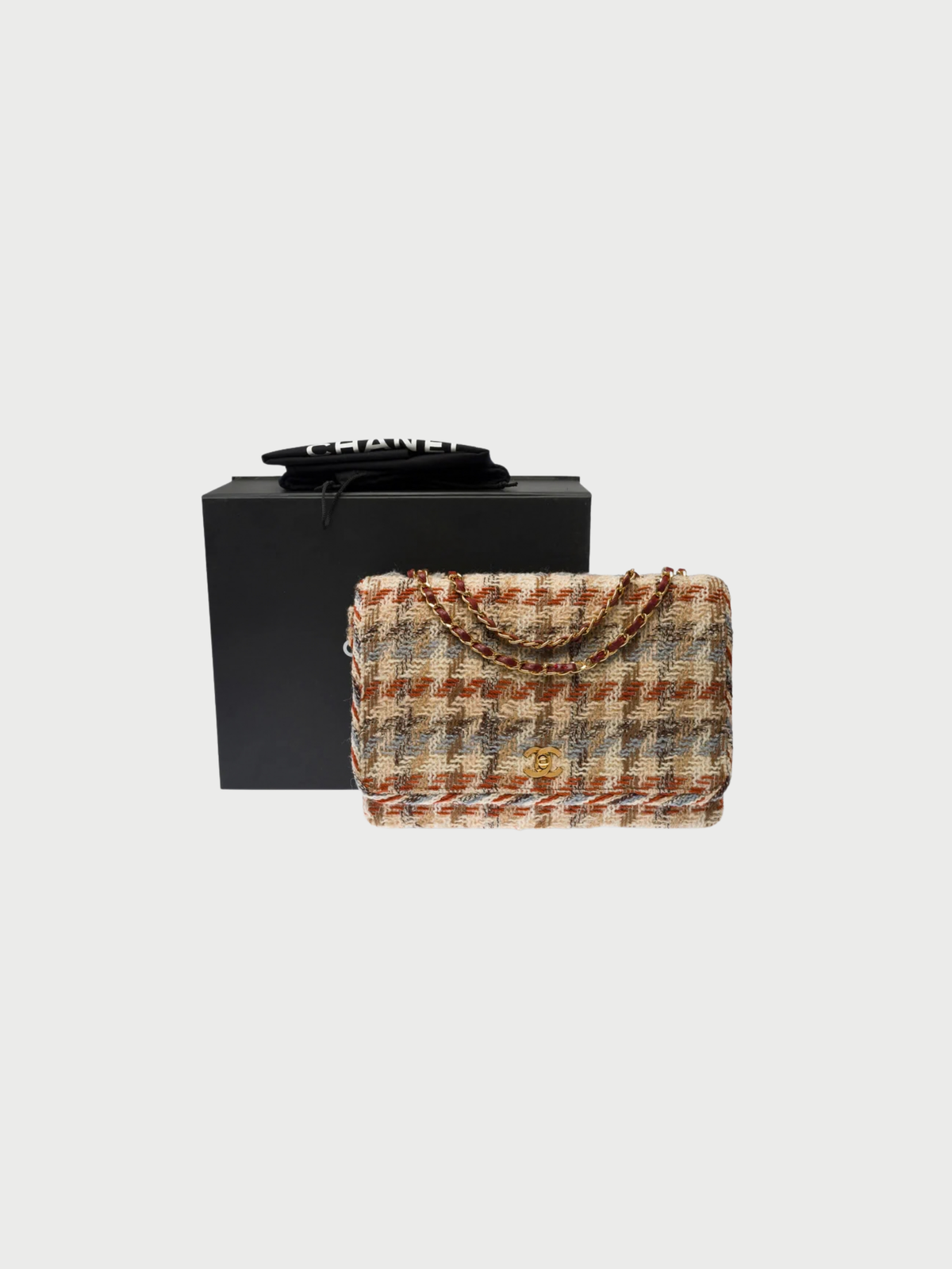 Chanel 1980s Multicolor Tweed Timeless Jumbo Classic Flap Bag