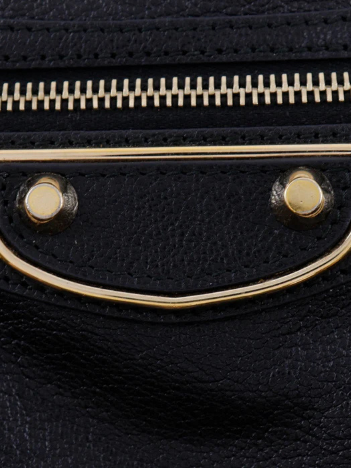 Balenciaga 2010s Black Leather Giant Mini City Handbag