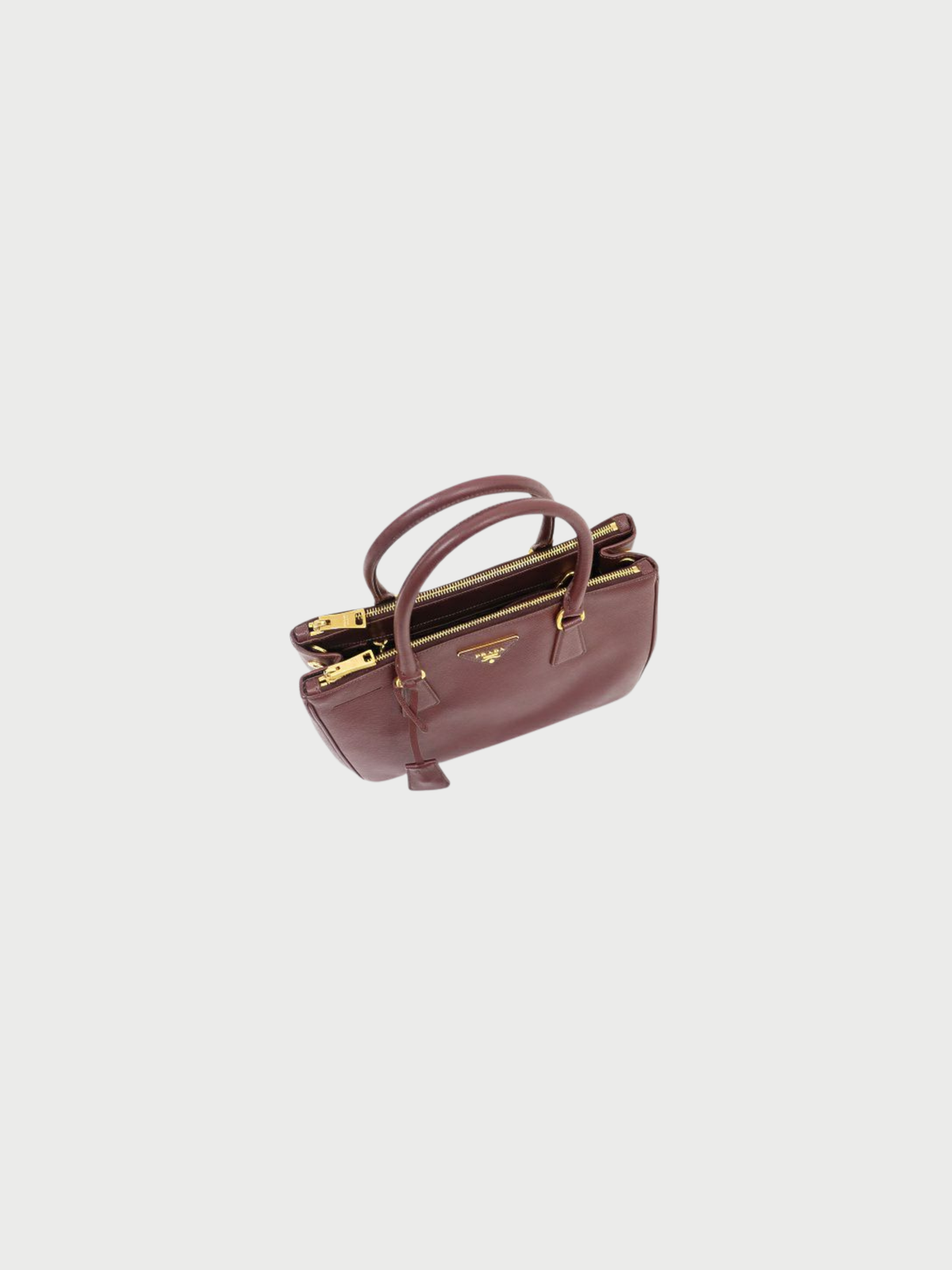 Prada 2000s Bordeaux Galleria Saffiano 2Way Bag