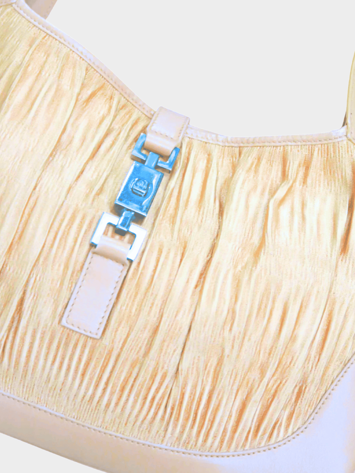 Gucci 2000s Nude Ruched Jackie Shoulder Bag