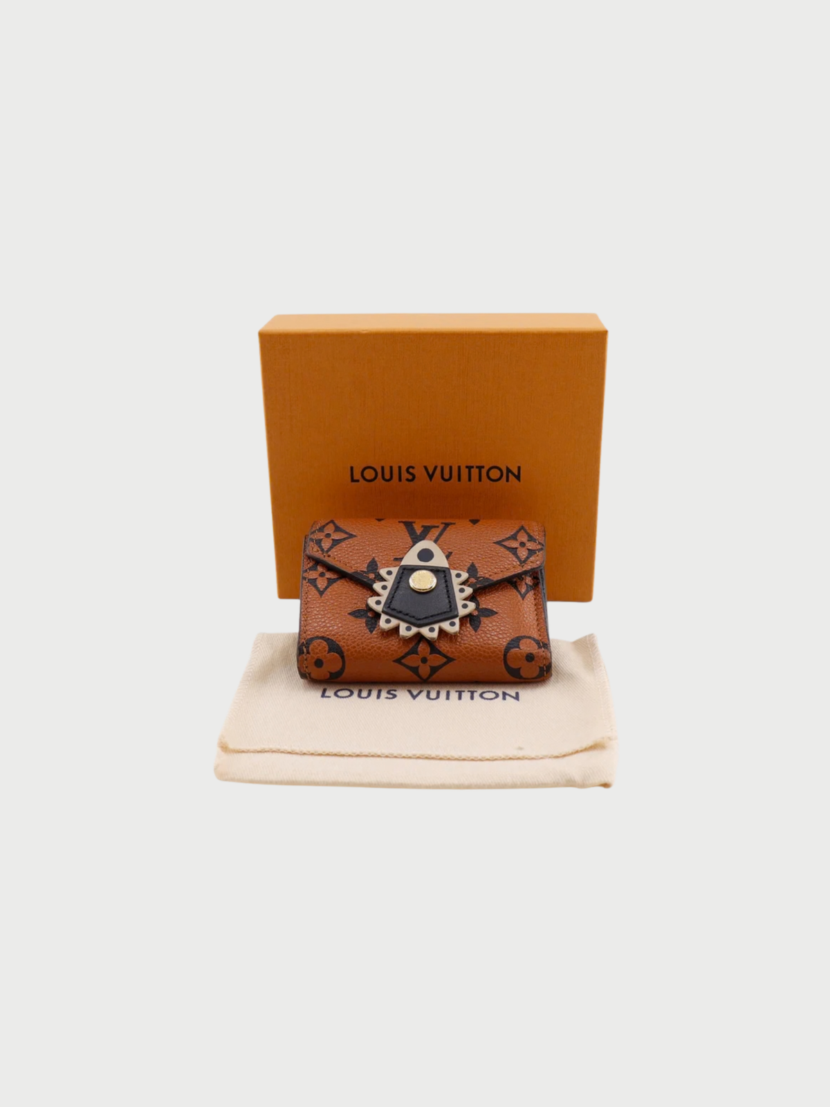 Louis Vuitton 2020 Brown Monogram Empreinte Leather Zoe Tri-Fold Wallet