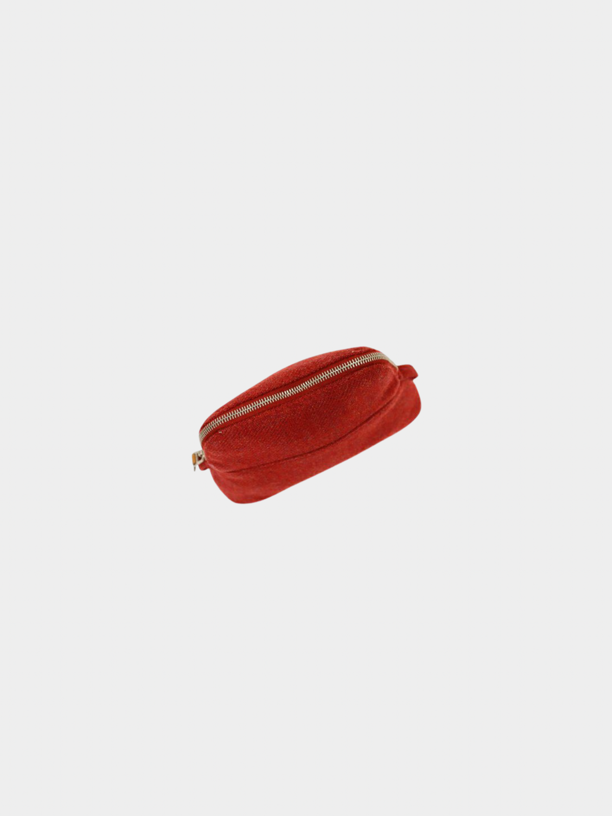 Hermès 2000s Red Canvas Bolide Pouch Mini
