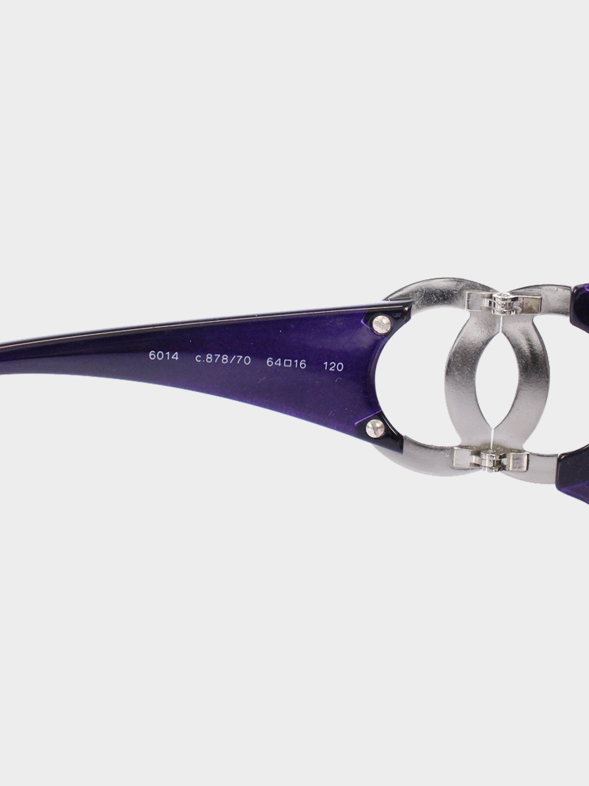 Chanel 2000s Gradient Purple CC Oversized Sunglasses