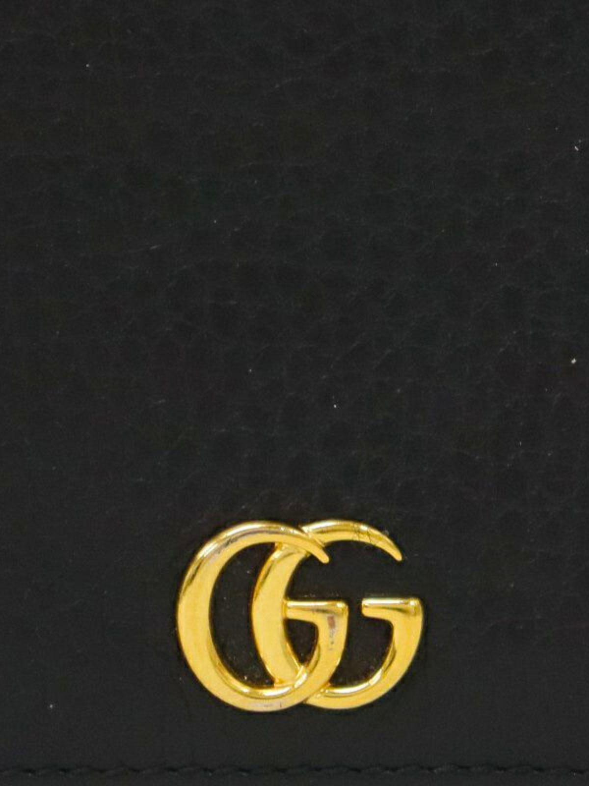 Gucci 2010s Black Leather Marmont Card Case