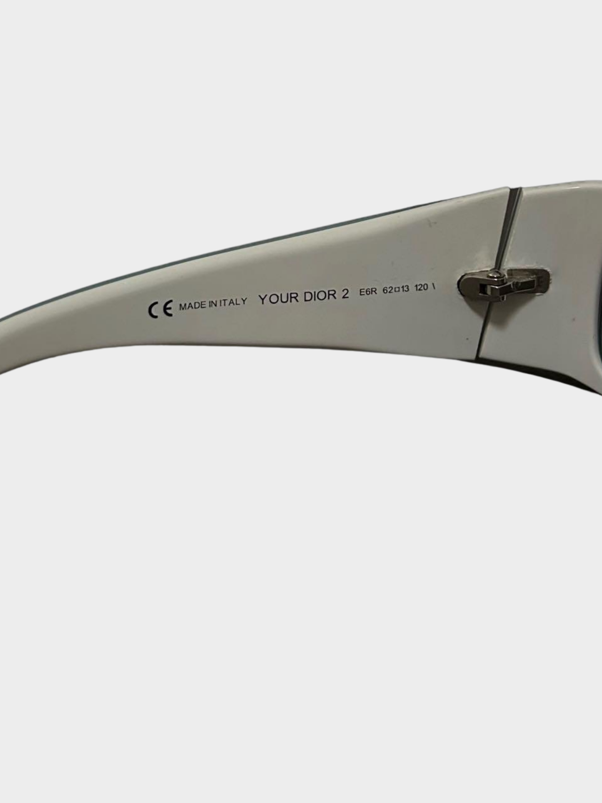 Christian Dior 2000s White Logo Sunglasses