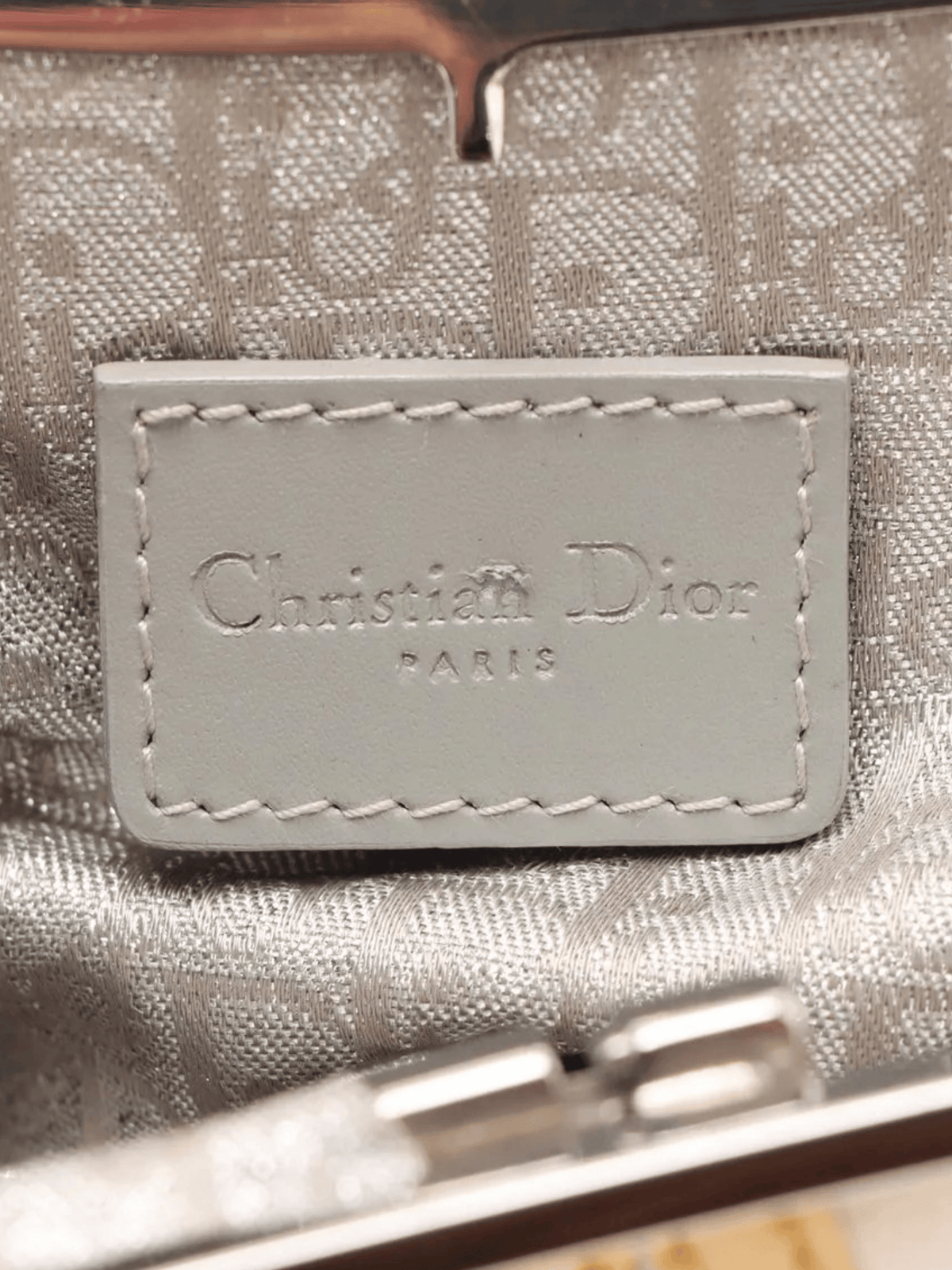 Christian Dior by John Galliano 2002 Beige Satin and Patent Leather Mini Saddle Bag