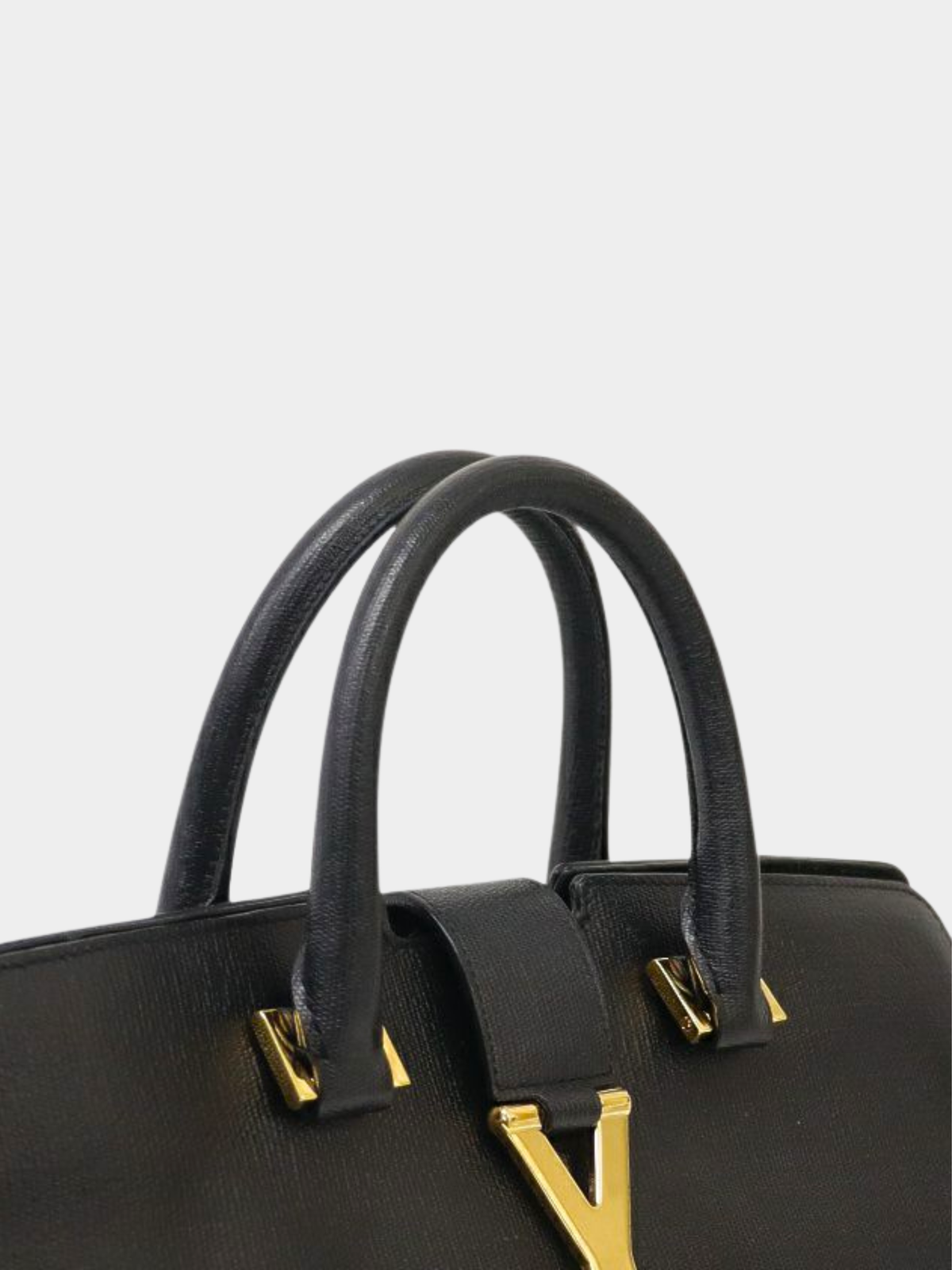Yves Saint Laurent 2000s Black Leather Y Line 2-Way Bag