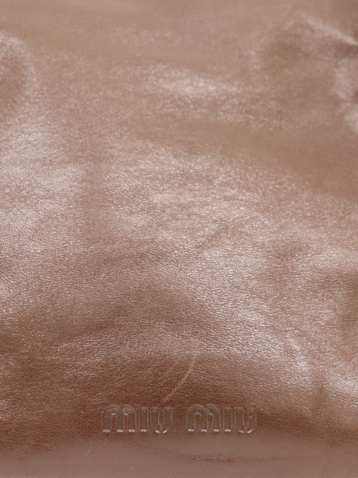 Miu Miu 2000s Brown Leather Logo Handbag