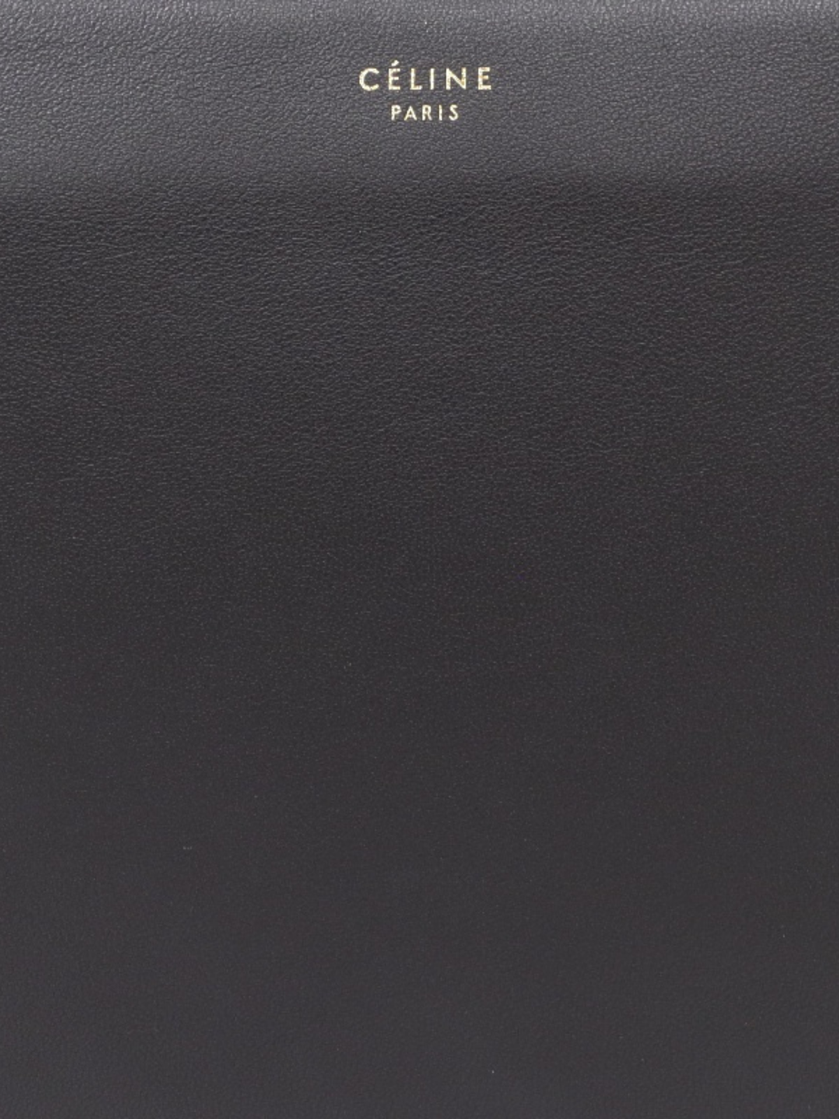 Celine 2000s Black Leather Trio Crossbody Bag