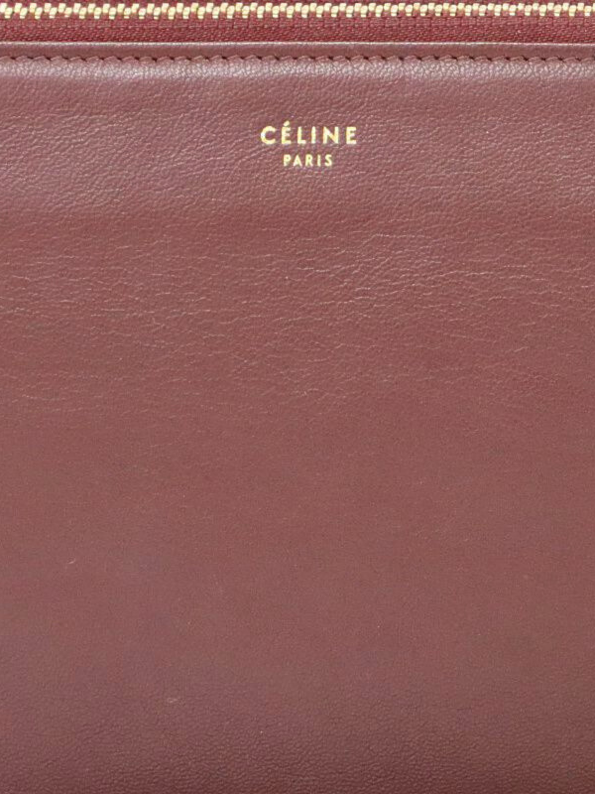 Celine 2010s Bordeaux Leather Trio Small Bag