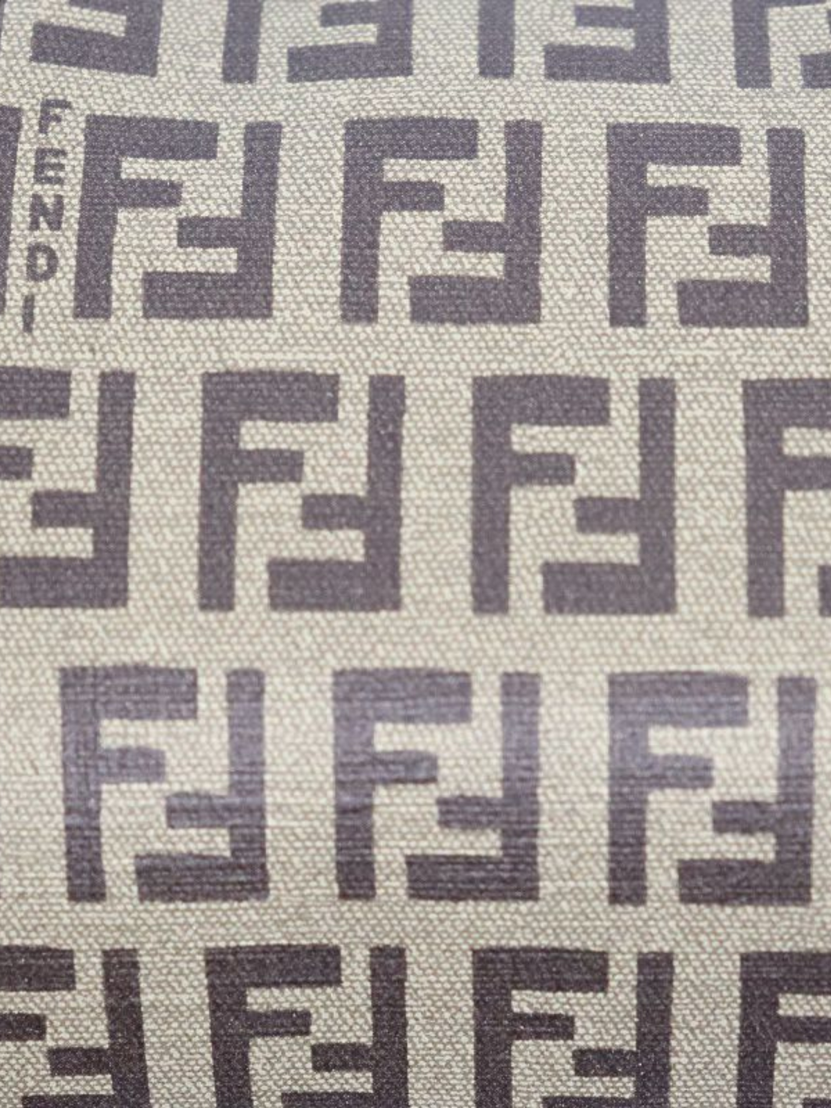 Fendi 2008 Beige Brown Zucchino Pochette