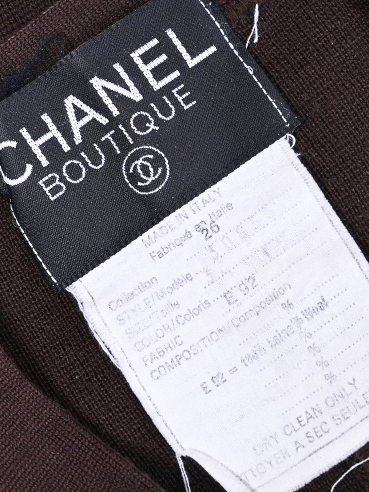 Chanel 1990s Brown Wool-knit Cardigan