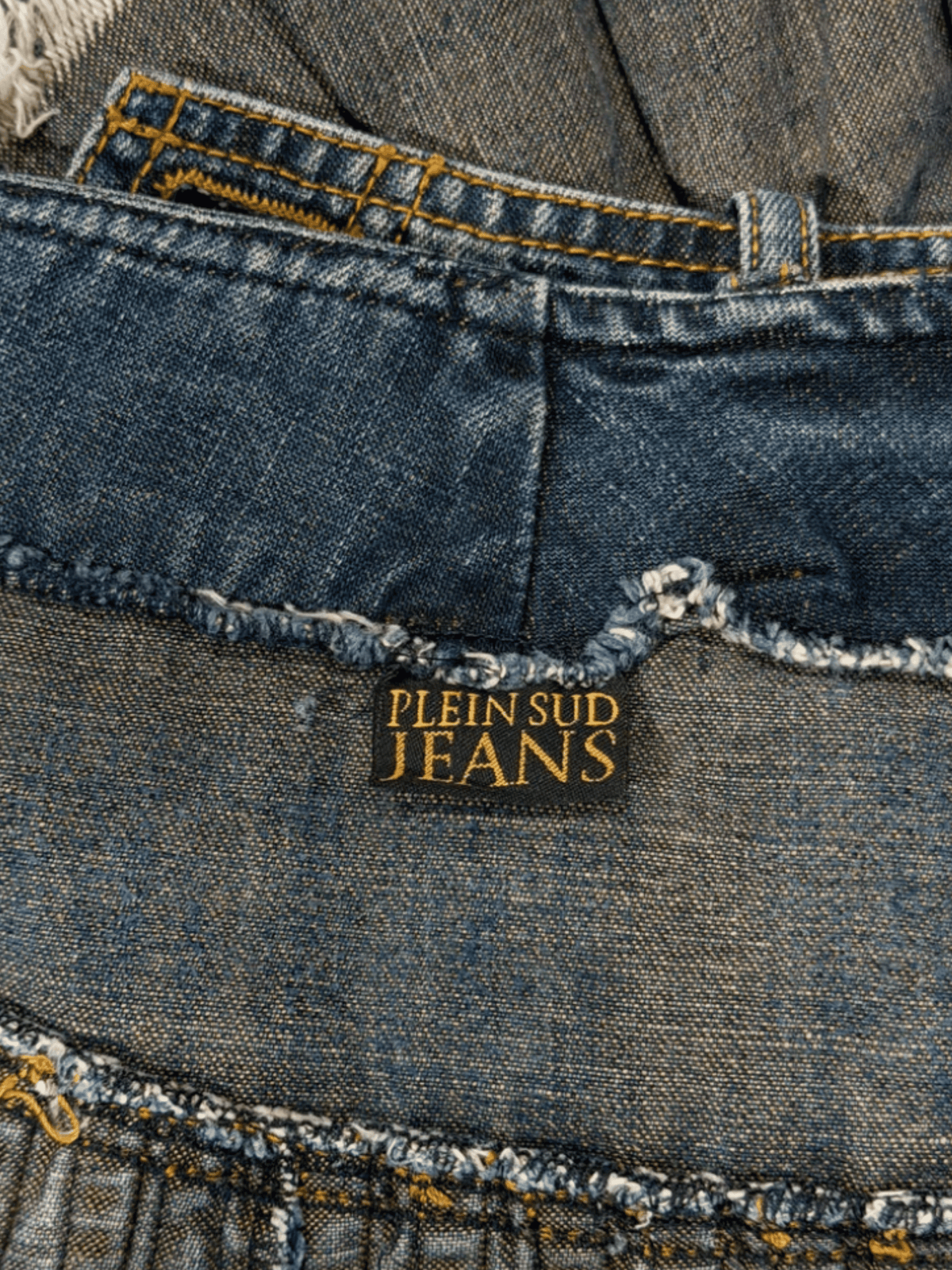 Plein Sud SS 2003 Blue Denim Pleated Skirt