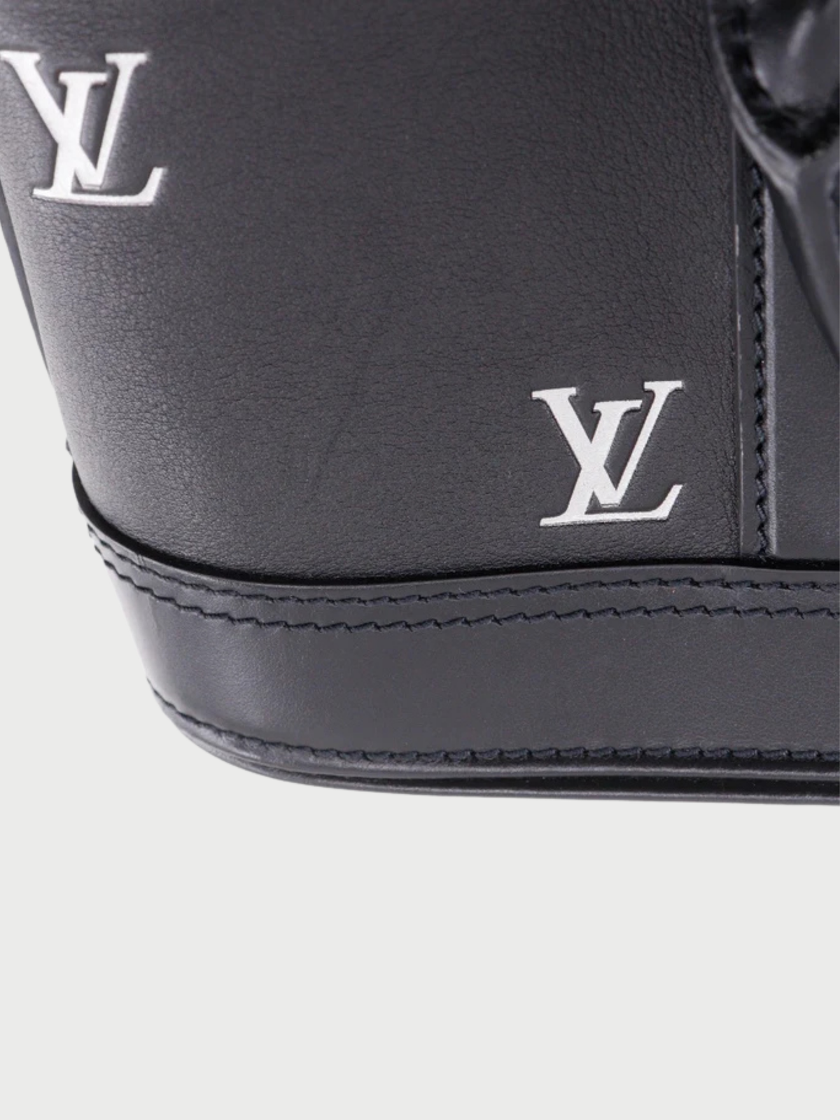 Louis Vuitton 2020s Black Calf Leather Alma EW 2Way Bag