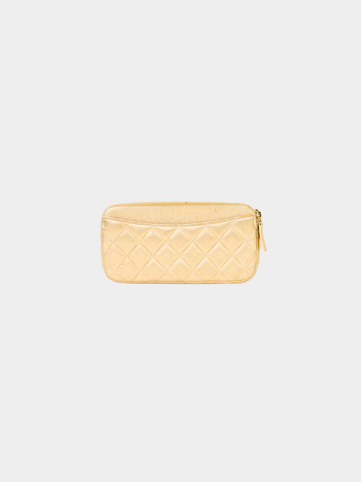 Chanel 2021 Gold Matelasse Chain Wallet