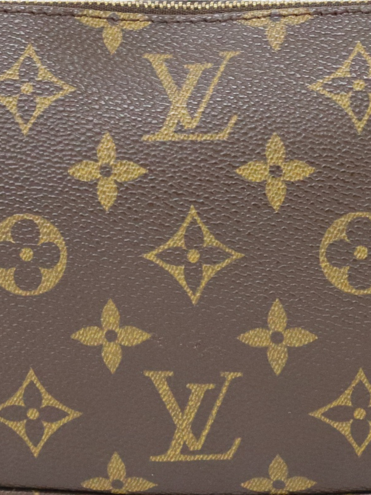 Louis Vuitton 2000 Brown Monogram Leather PVC Pochette Accessoires