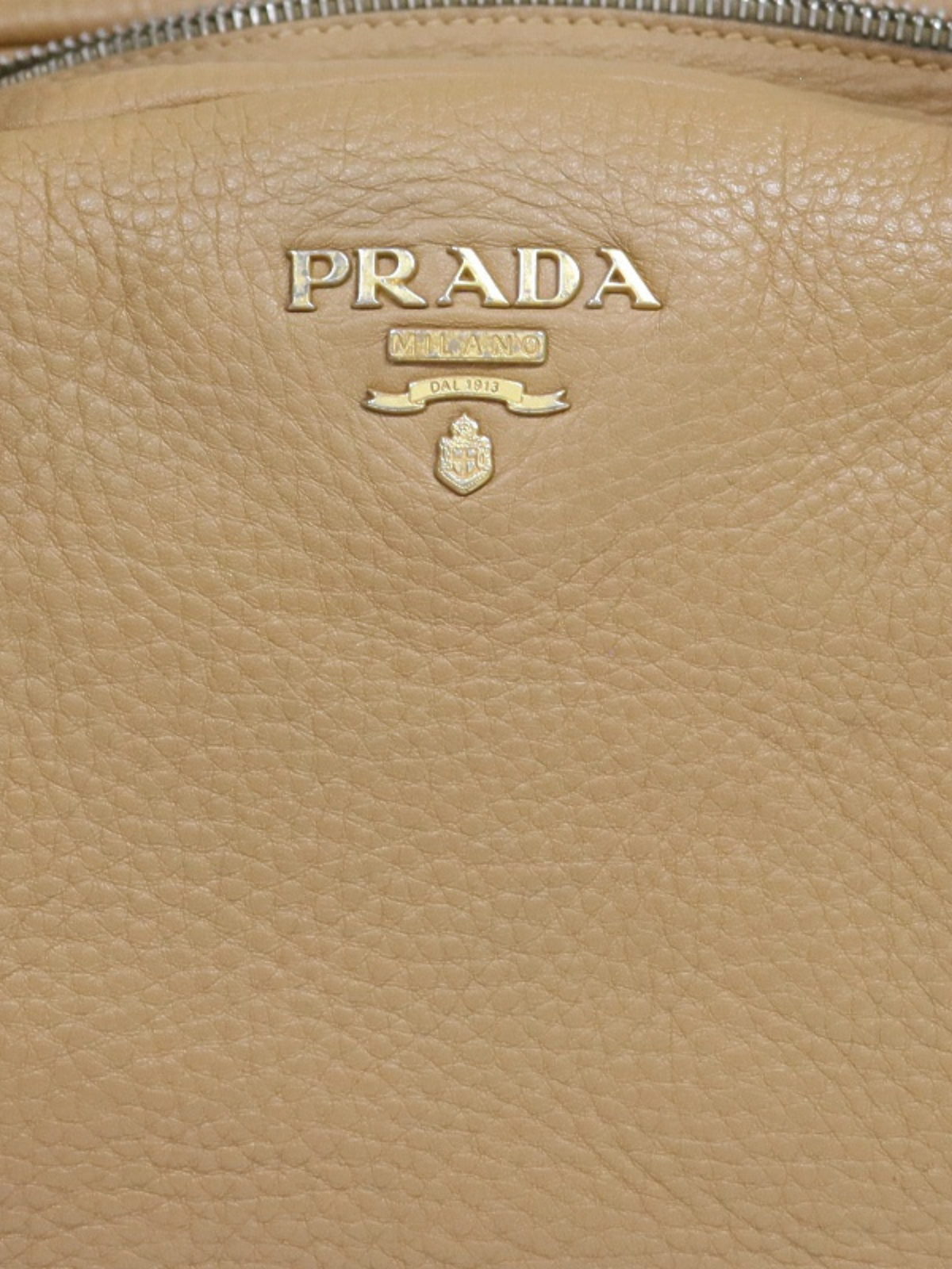 Prada 2000s Beige Vitello Daino Leather Handbag
