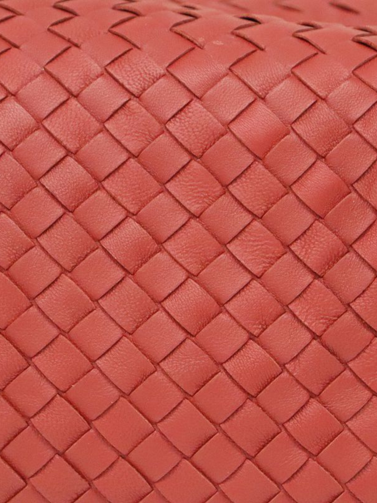 Bottega Veneta 2000s Red Intrecciato Leather One-Shoulder Bag
