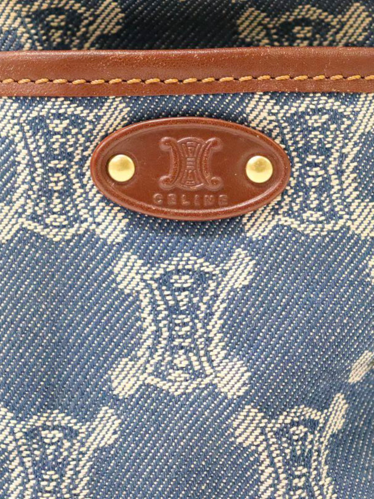 Celine 2000s Blue Denim Leather Macadam Boogie Bag