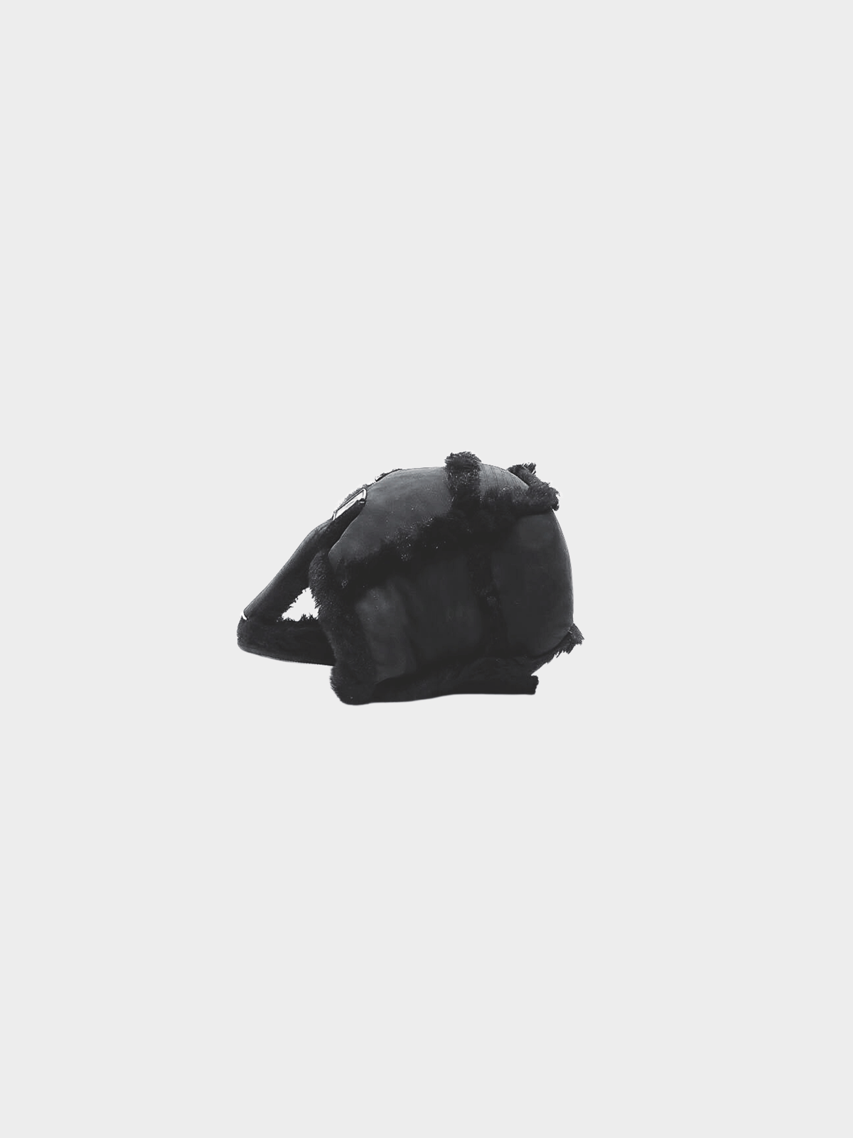 Chanel 2007-2008 Black Shearling Trim Tote Bag