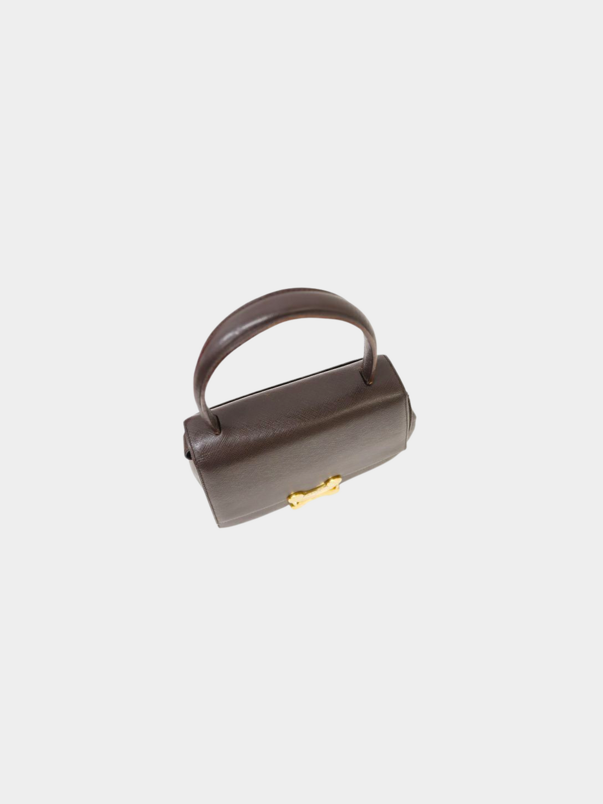 Celine 2000s Brown Triomphe Leather 2-Way Bag