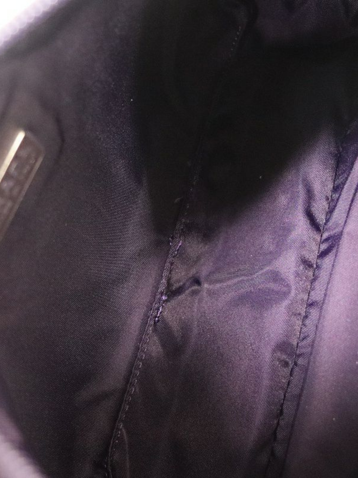 Prada 2000s Purple Triangle Logo Nylon Handbag
