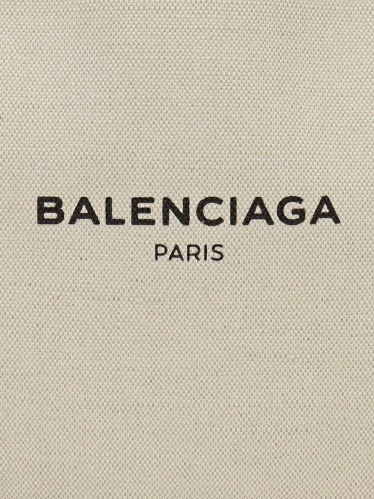 Balenciaga 2010s Ivory Bordeaux Canvas Navy Cabas S Tote