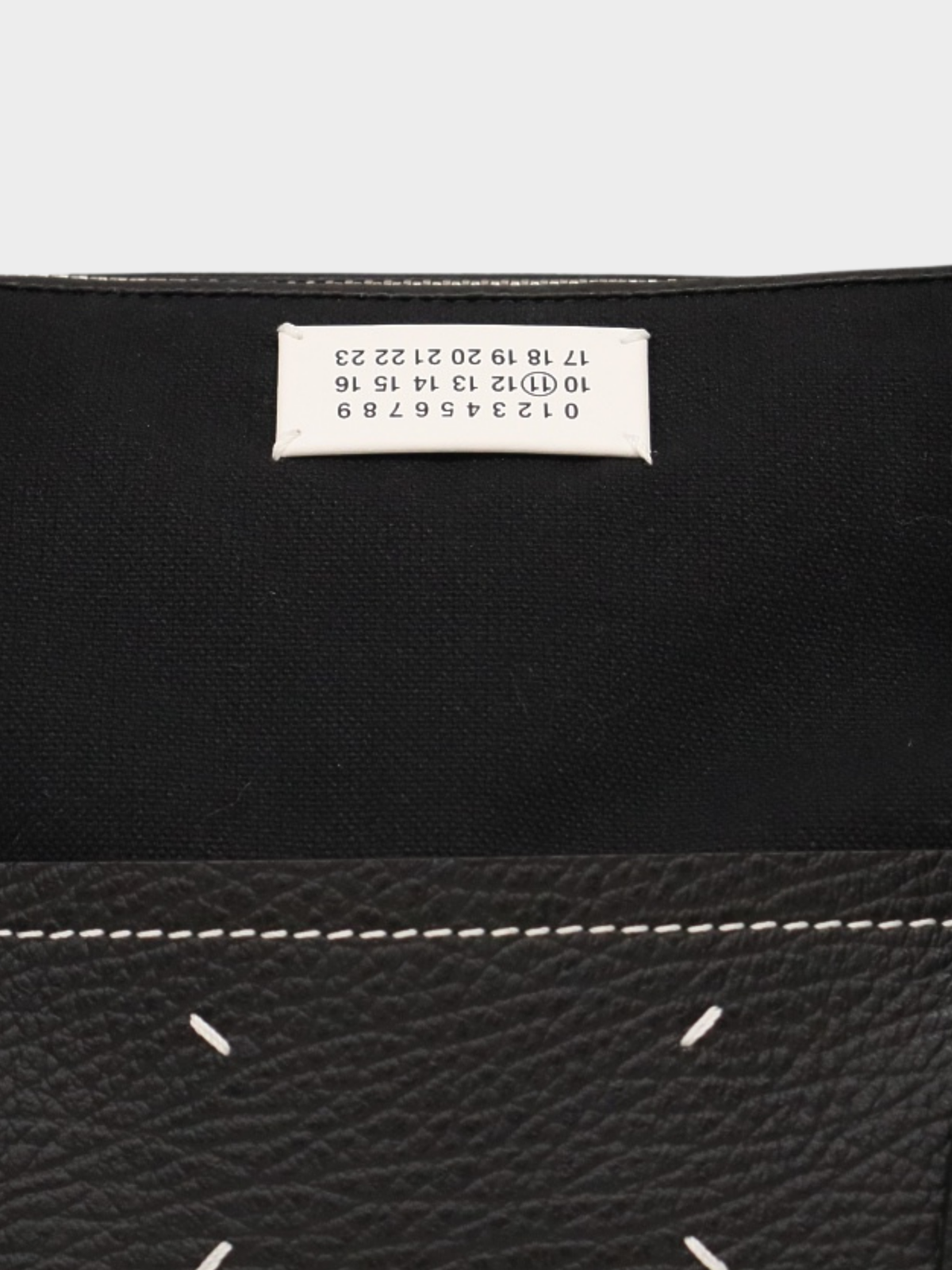Maison Margiela 2020s Black Leather Canvas 5AC Tote Bag