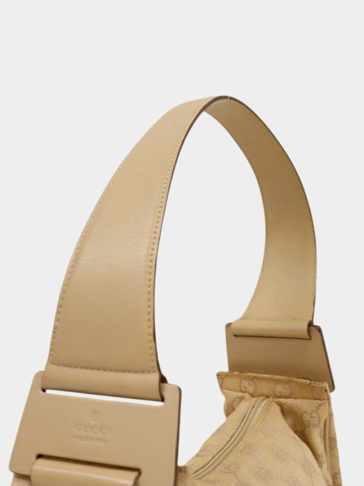 Gucci 2000s Beige GG Canvas One-Shoulder Bag