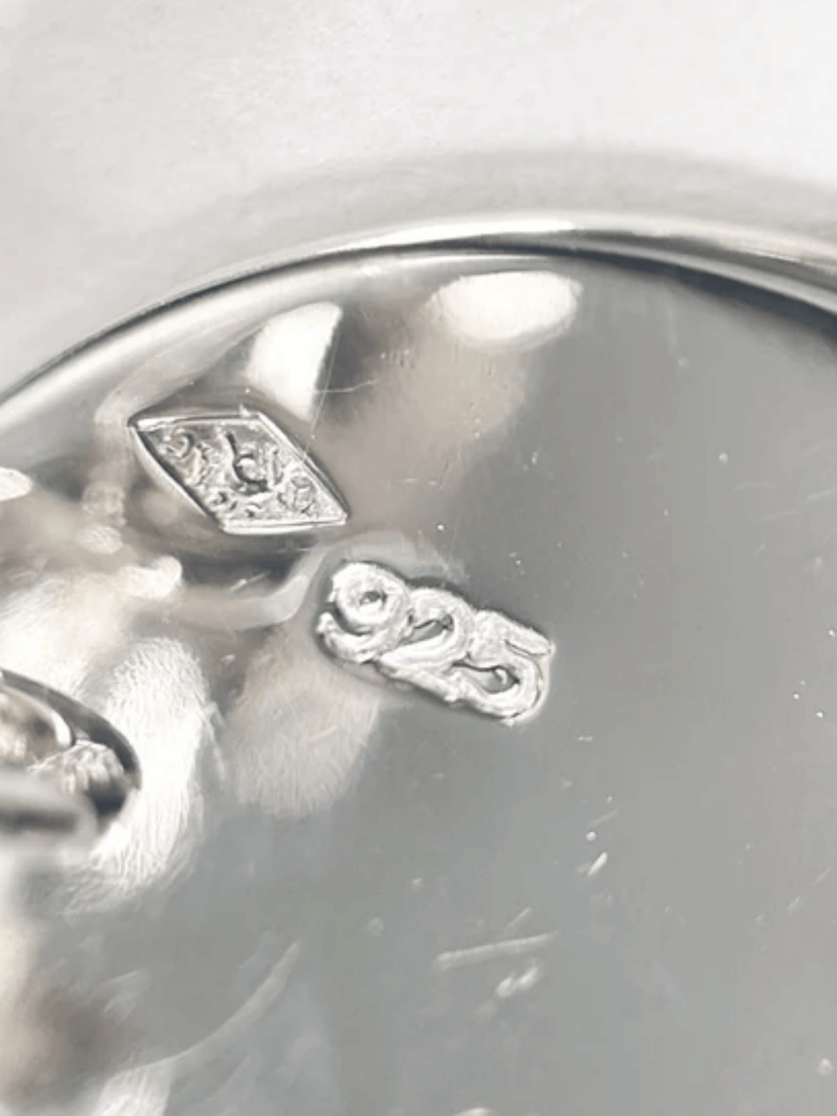 Chanel 2000s Silver Round Plate Logo Star Earrings