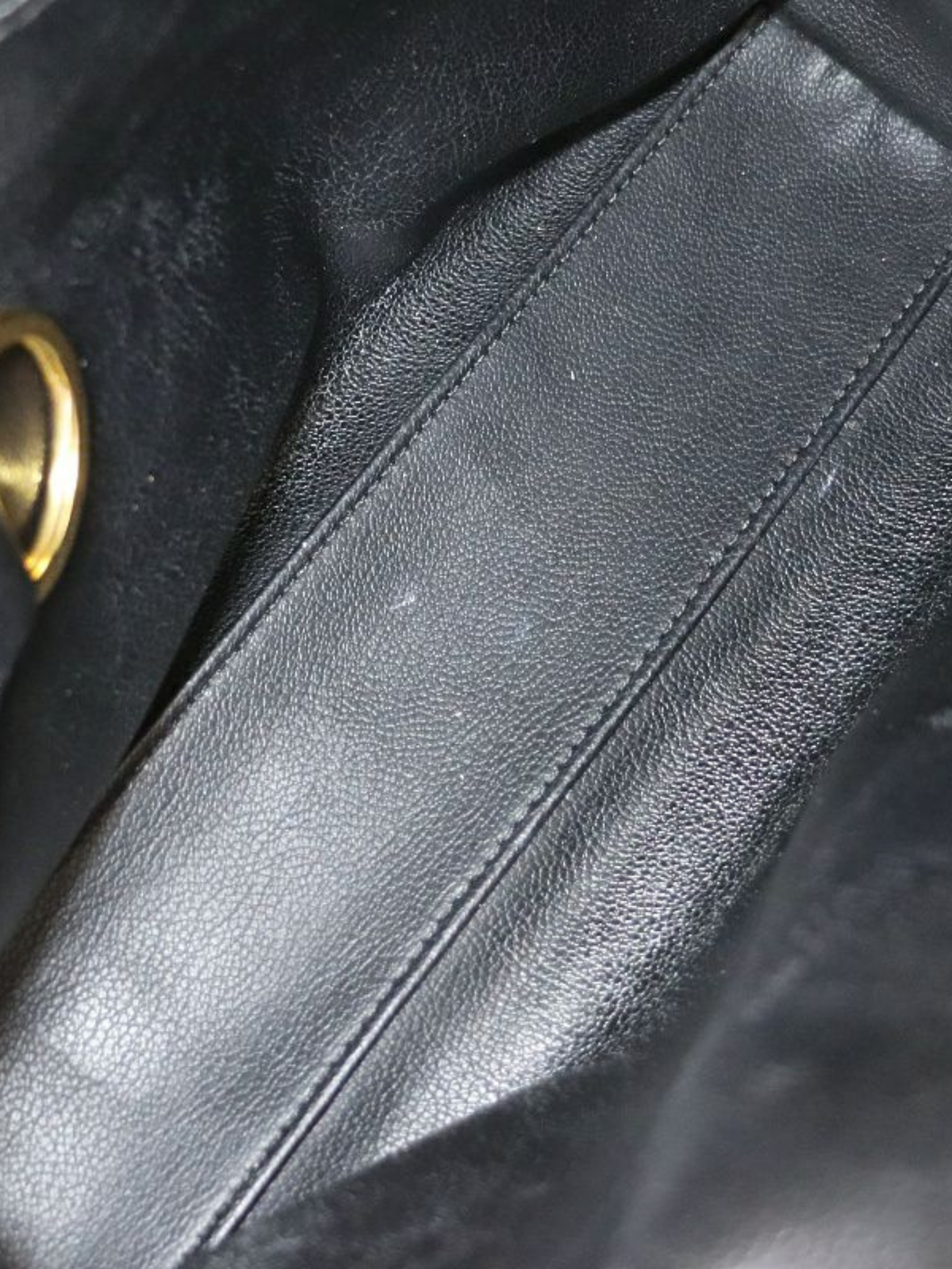 Christian Dior 2000s Black Leather CD Logo Handbag