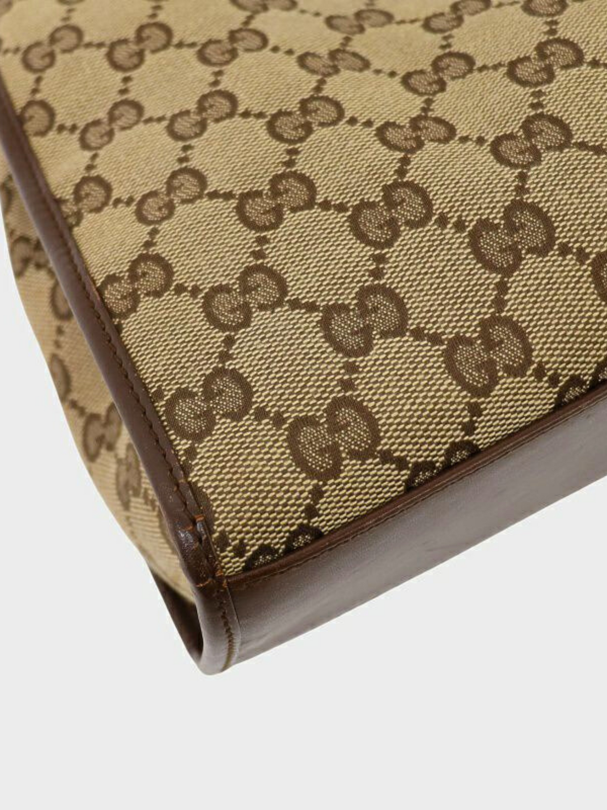 Gucci 2000s Beige Brown GG Jackie Canvas Handbag